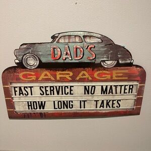 Dad’s garage metal sign